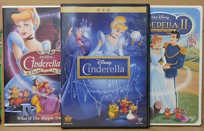 Walt Disney's Cinderella 1 2 3 Trilogy DVD Lot | eBay