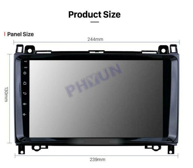 9 inch Android 8.1 Car Stereo Radio GPS For Mercedes Benz B W245 B170 B180 B200 - Изображение 3 из 4