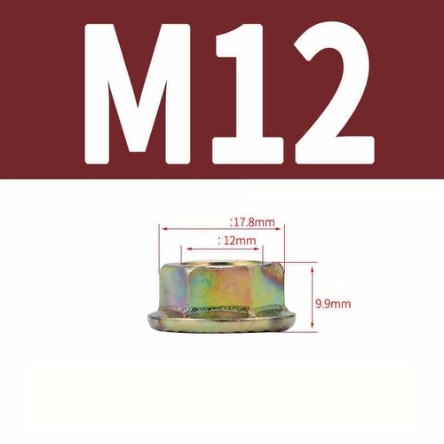 Hex Flange Nut With Serration Lock Nuts Nickel Plated M2 M3 M4 M5 M6 M8 M10-M16 - Picture 31 of 32