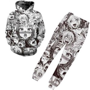 Ahegao face hoodie Hentai Manga Homme 