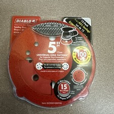 GTIN 008925093602 product image for (15-Pk) Diablo Universal Hole Random Orbital Sanding Disc 100 Grit 5