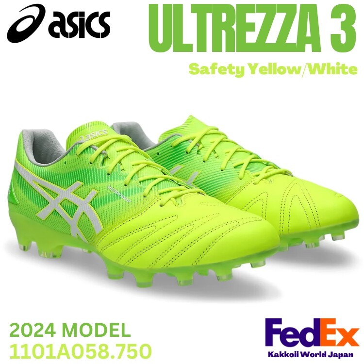ASICS Soccer Cleats Shoes ULTREZZA 3 Safety Yellow/White