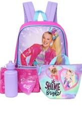Nickelodeon JoJo Siwa Full Size 5 Piece Backpack With Lunchbox And Accessories