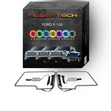 RGB Multi Color Changing LED Halo Ring kit for 2009-2014 Ford F-150 Headlights