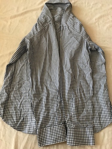 XACUS MEN'S ITALIAN DRESS SHIRT CHECKERED ECOLUTION FIT SZ 17 43 - Picture 11 of 11