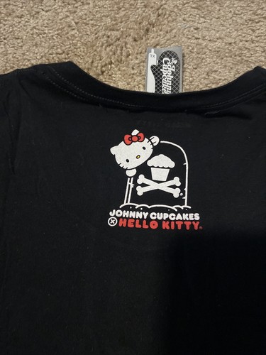Hello Kitty x Johnny Cupcakes 2012 Halloween Skelett T-Shirt Damen Large - Bild 3 von 4