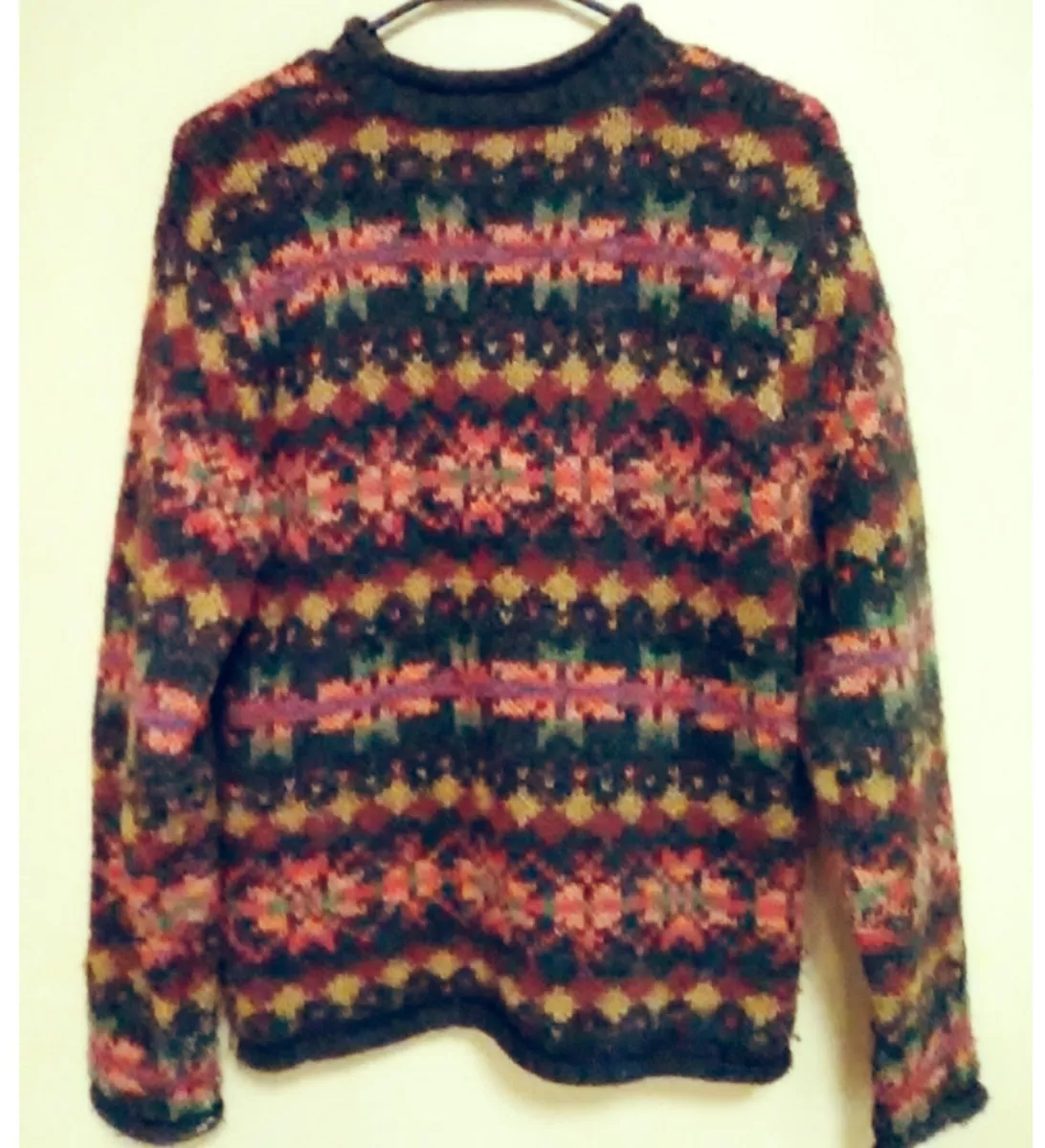 Multicolor tribal top long sleeve sweater