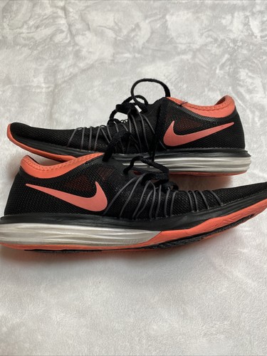 Nike Dual Fusion HIT Women US 7.5 Black Pink Running Shoe 844674-005 - Picture 4 of 5