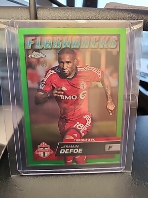 2023 Topps Chrome Soccer Jermain Defoe Flashbacks 53-99 Toronto FC Green