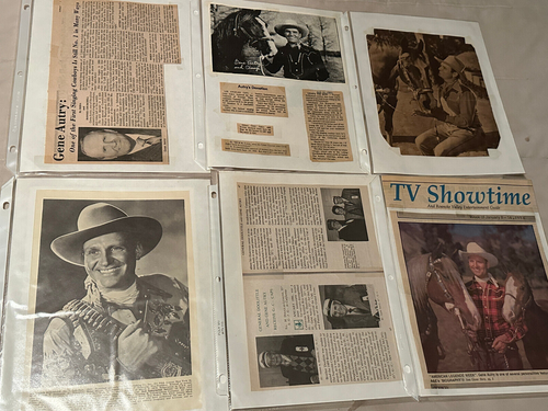 Huge Vintage Gene Autry Collection of Ads, Pictures, Cuts, Comics, Some Signed - Picture 13 of 16