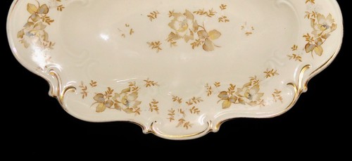 Art Deco SORAU Carstens Porzellan Florenz ovale Formschale überbackene Schale - Bild 5 von 15