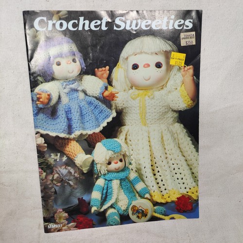1984 "Crochet Sweeties" Dolls & Toy Outfits Yarn Knitting & Crochet Pattern Book - Picture 23 of 24