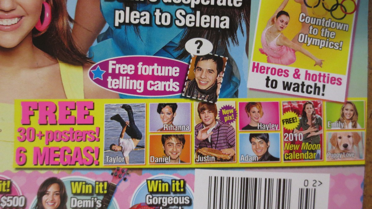 M Teen Magazine Selena Gomez Justin Bieber Taylor Swift