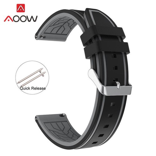 Replacement Watch Strap Soft Silicone Waterproof Rubber Bracelet Band 20-26mm - Picture 17 of 36