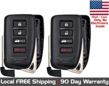 2x New Replacement Prox Key Fob Remote SHELL / CASE For Select Lexus Vehicles.