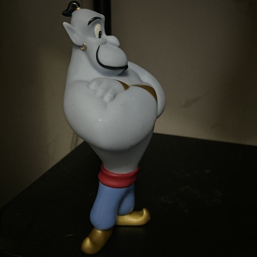 Disney Aladdin 8" Genie Figur Kunststoff Vinyl Spielzeug Sammlerstück Abnutzungsspuren - Bild 8 von 8