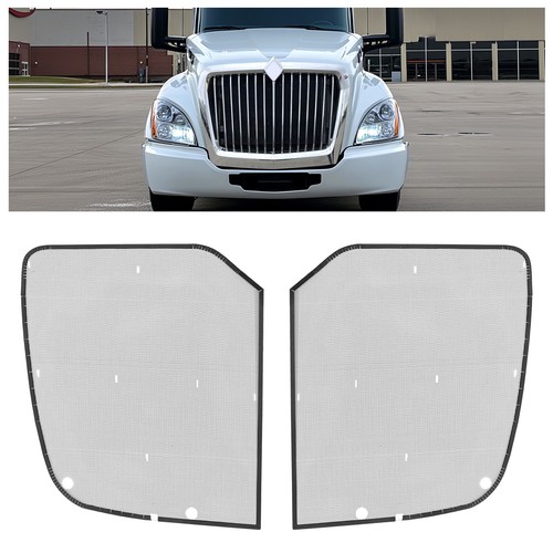 For International Harvester ProStar 2008-2018 Black Grille Bug Screen Steel 2Pcs - Picture 1 of 12