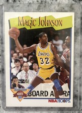 1991-92 NBA Hoops Basketball Magic Johnson Card #316 Lakers Milestones NM 🔥🔥