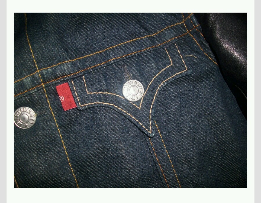 LEVI RED COLLECTION TYPE 4 DENIM LEATHER WOOL BLANKET TRUCKER