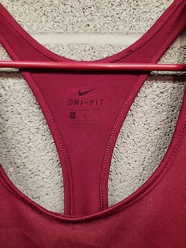 Nike Tank Top Girls Small Red Dri-Fit Breathable Sleeveless Workout Running - Picture 2 of 3