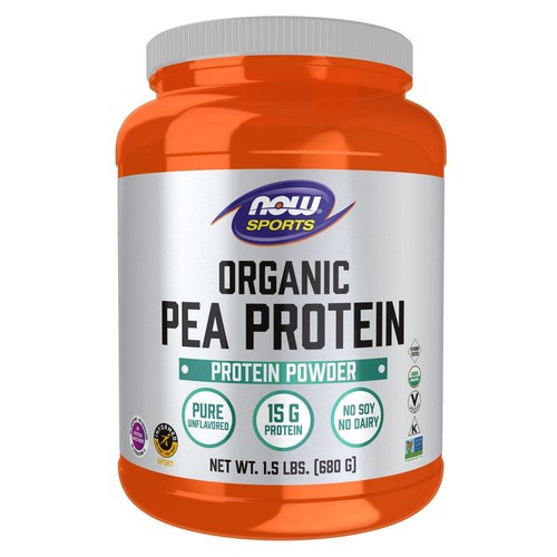 Proteína de guisante orgánica en polvo NOW FOODS 1,5 libras. - Imagen 1 de 6