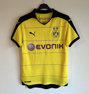 Borussia Dortmund 2015/2016 Home Football Shirt Soccer Jersey Puma Men Size S