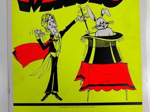 RARE 60s 70s Neal Walters Poster Corp MAGIC Blank Advertising Sign - Picture 5 of 11