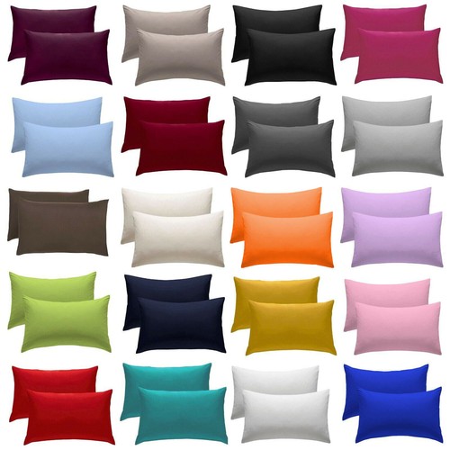 2 X SUPER KING SIZE PILLOW CASES (PAIR) HIGH Thread Count 260 (19" x 36") - Picture 2 of 24