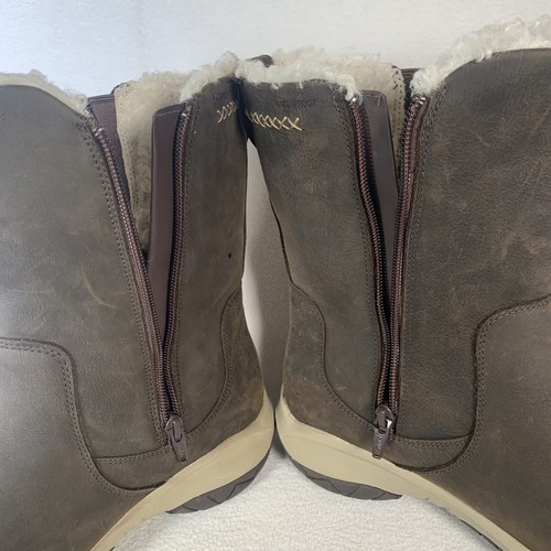 MERRELL ENCORE 4  STITCH ESPRESSO BROWN SUEDE SHEARLING LINED BOOTS Size 10W - Picture 11 of 14