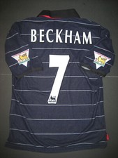 1999-2000 Umbro Manchester United David Beckham Jersey Shirt Kit England