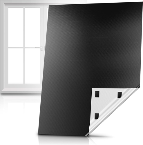 Fenster Verdunkelung 100% Lichtundurchlässig | 2M X 1,45M Schwarz | Sonnenschutz - Bild 11 von 12