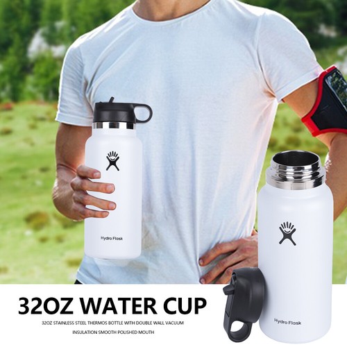 NEW Hydro Flask 32oz Water Bottle Wide Mouth w/Straw Lid Travel mug , coffee cup - Picture 36 of 53