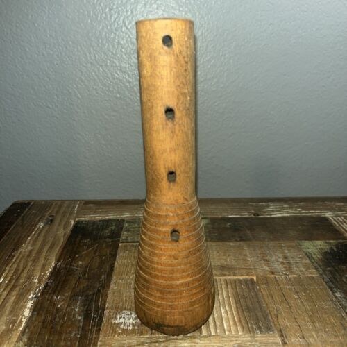 Wooden Textile Mill Spindle Bobbin Beehive Spool Primitive Antique 8.5 In. - Picture 2 of 4