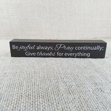 Rustic Wood Block Sign Home Decor Joyful Plaque Table Decor Counter Shelf B15-98