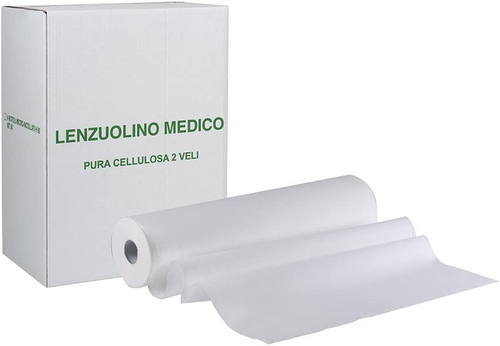 6 ROTOLI Carta LETTINO Massaggio Lenzuolino Medico Lunghezza 50 Metri a Rotolo - Foto 6 di 12