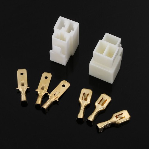 pin Motorrad ebike Elektrischer Draht Terminal Plug Kits Car Connector 6.3mm - Picture 3 of 20
