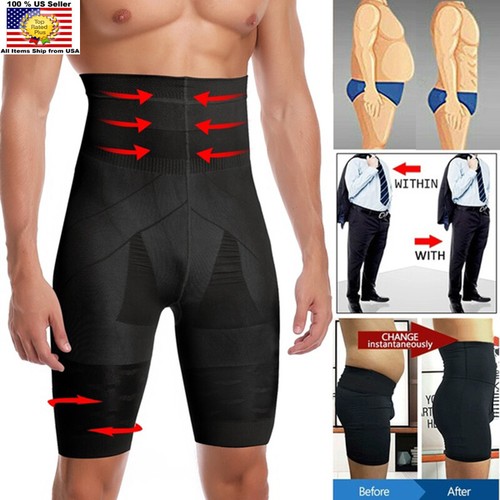 Men Slimming Body Shaper Waist Trainer Belly Control Panties Underwear Shorts US - Picture 1 of 22