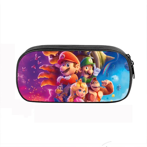 Super Mario Bros Film Cartoon Kinder Schule Rucksack Kühler Lunch Bag Stift Tasche Menge - Bild 16 von 19