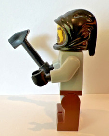 Lego Castle Kingdoms Blacksmith Minifigure - 6918 cas492 - Dark Brown Apron