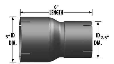 #ad #ad 3quot; 2.5quot; I.D. Reducing Exhaust Pipe Coupler 6quot; Length $36.86
