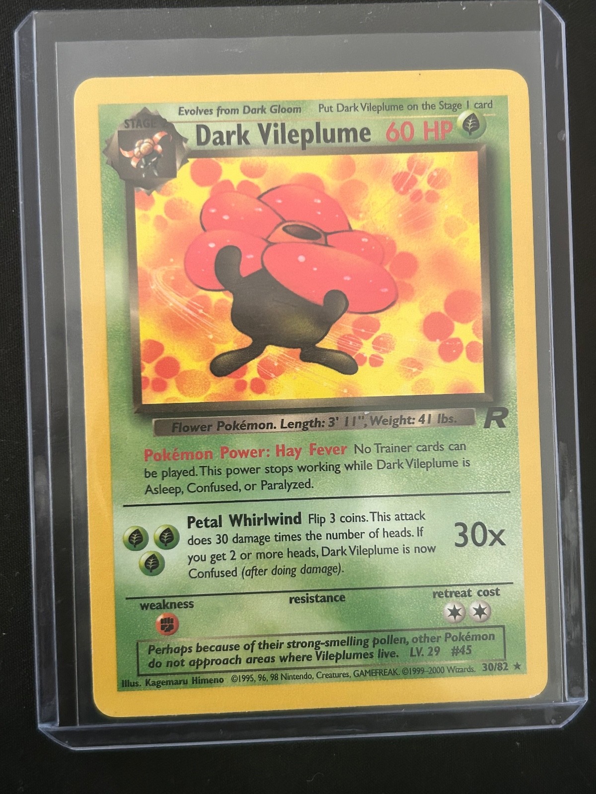 Dark Vileplume 30/82 Team Rocket Regular 1999-2000 Pokemon