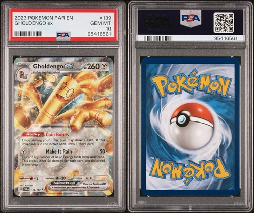 2023 Pokemon Par En-Paradox Rift #139 Holdengo EX PSA 10 - Bild 5 von 5