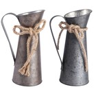 2 stücke Eisen Eimer Vintage Desktop Eimer Getrocknete