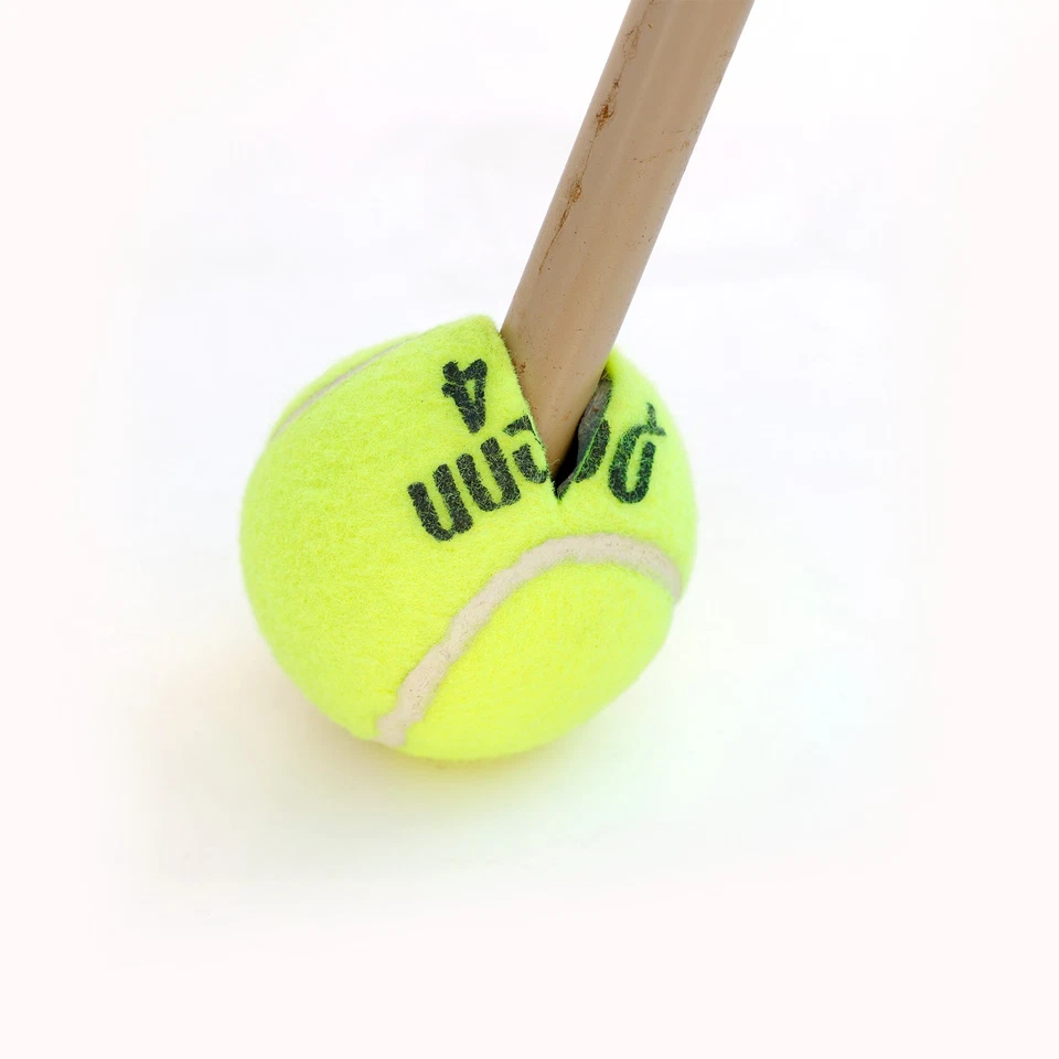 100 Recycled Tennis Balls Pre Cut to Fit Classroom Chairs, Table, or Walker Legs - Image 2 of 4