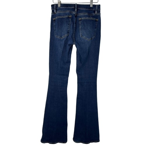 FRAME Le High Flare Jeans Women 26 Blue Stretch 34” Inseam Classic Casual - Picture 3 of 10