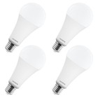LUXRITE A23 LED Light Bulb 33W E26 4000LM Dimmable 3000K 120V Damp Rated 4PK