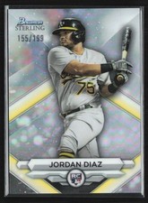 Jordan Diaz 2023 Bowman Sterling Refractor RC /199 #BSR-10 Oakland Athletics