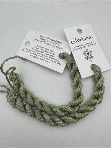 Gloriana 12 Strand Silk Floss For Needlework-2 Skeins/6 Yd Each-Green Gables - Picture 1 of 2