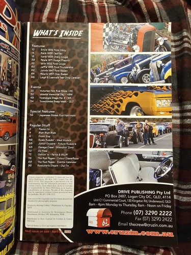 #66 Cruzin magazine April 2006 Hot Rods & Custom,32 Ford Coupe,71 Dodge Pheonix - Picture 2 of 22