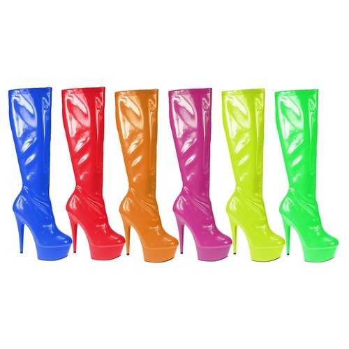 Runway Womens Platform Pointed Toe Nightclub Knee High Boots Stiletto Heels Sexy - Picture 12 of 32